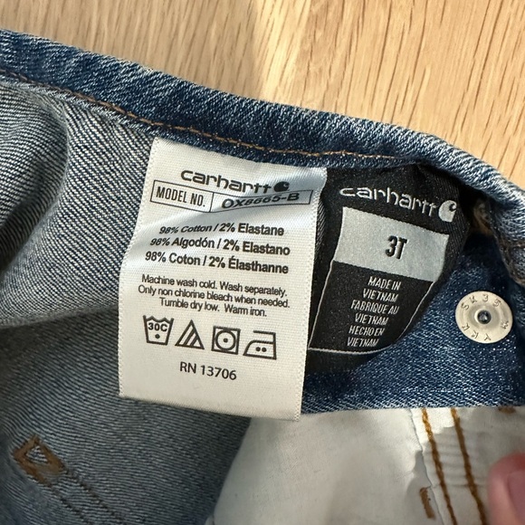 Carhartt Denim Overalls with Adjustable Straps - Picture 2 of 3